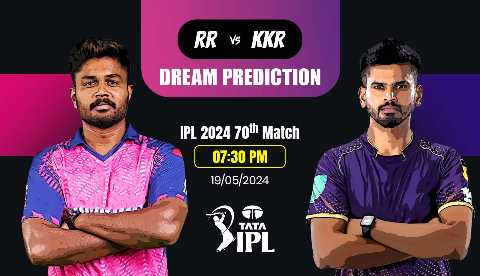 IPL-2024-RR-vs-KKR-Match-Prediction-Fantasy-tips-Playing-11s-Pitch-and-Weather-Report-Injury-Update-and-Head-to-Head-Record